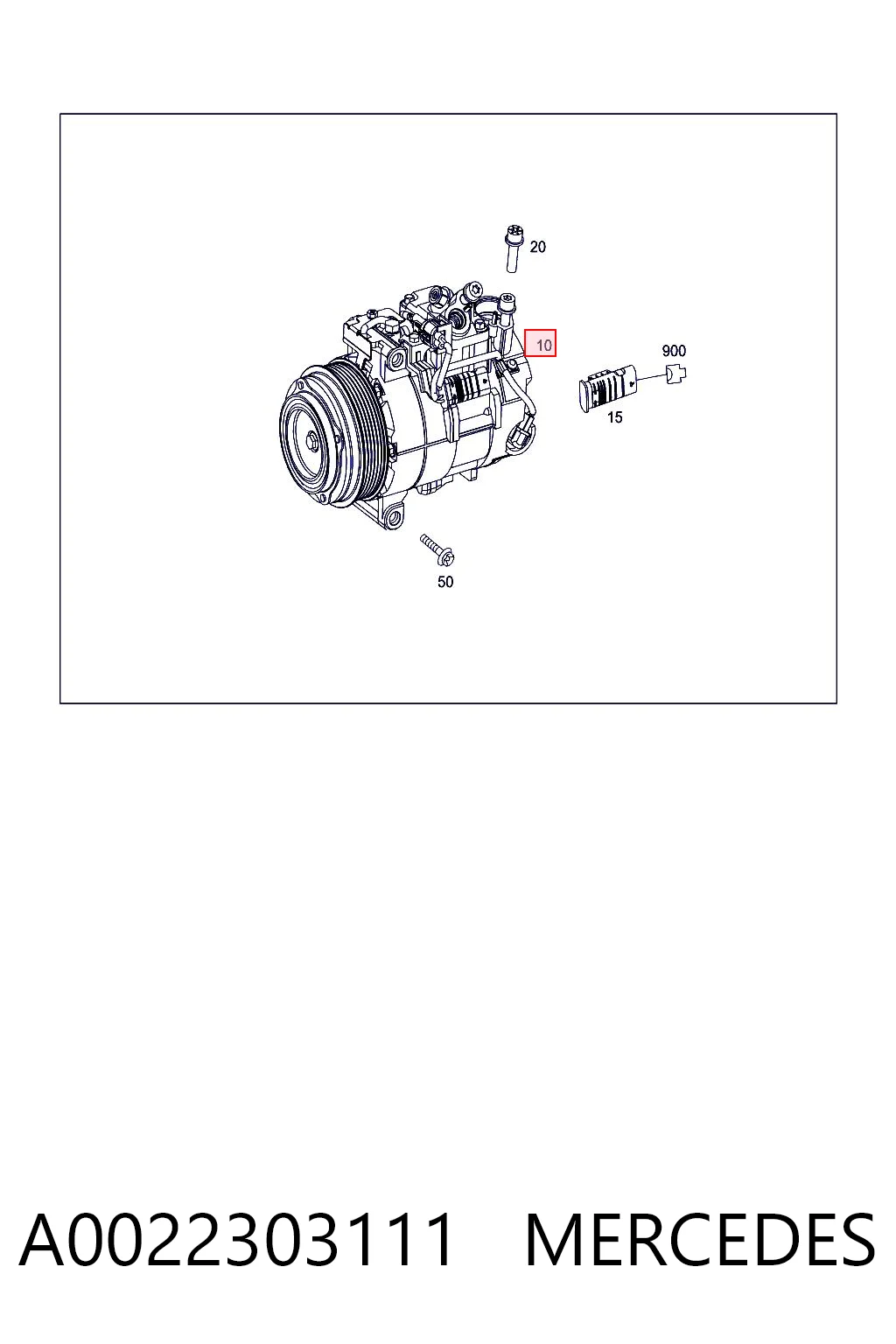 A0022303111 Mercedes Компрессор хладагента