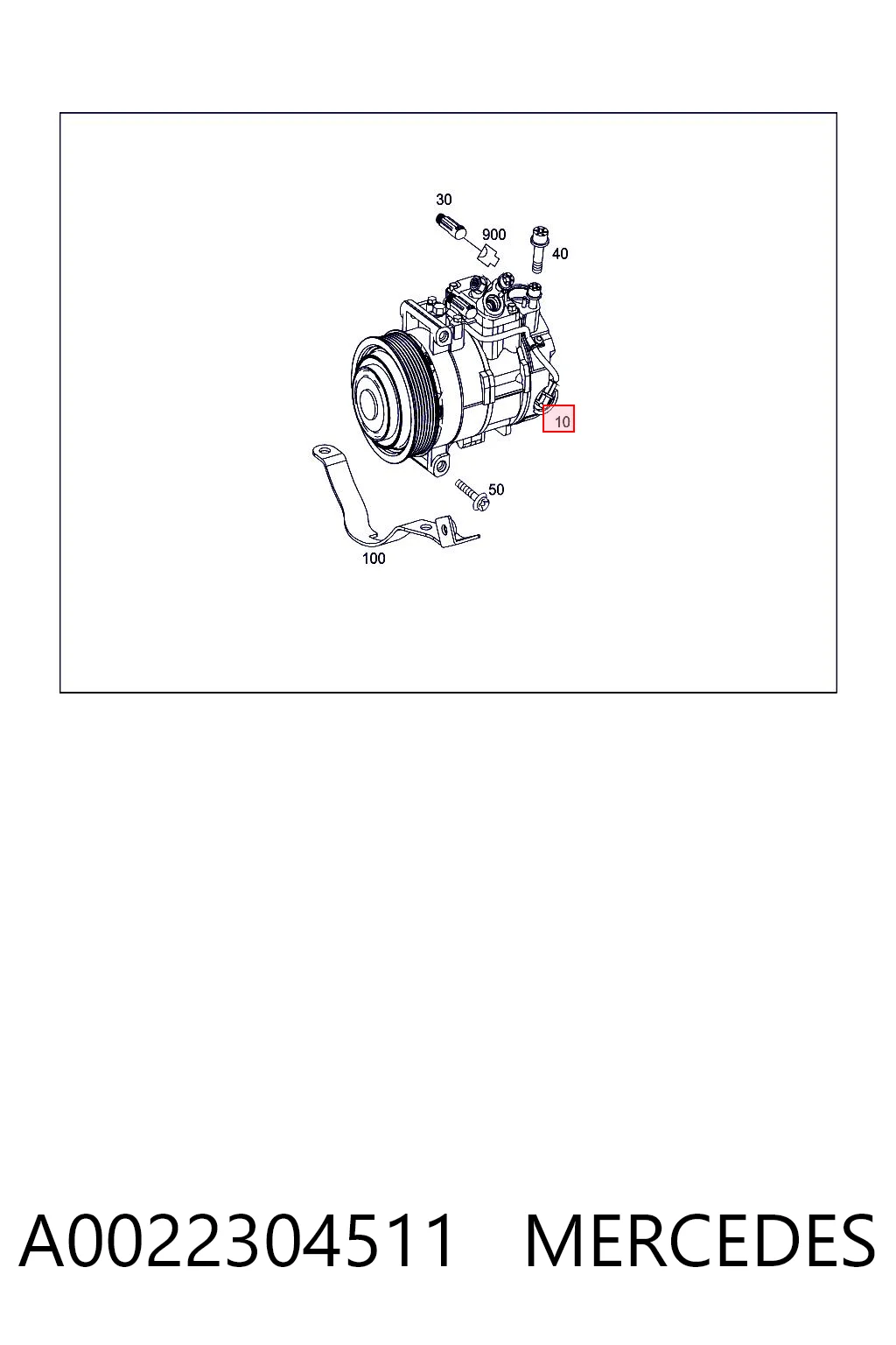 A0022304511 Mercedes Компрессор хладагента