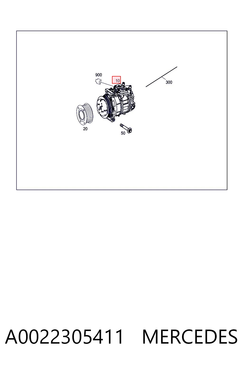 A0022305411 Mercedes Компрессор хладагента
