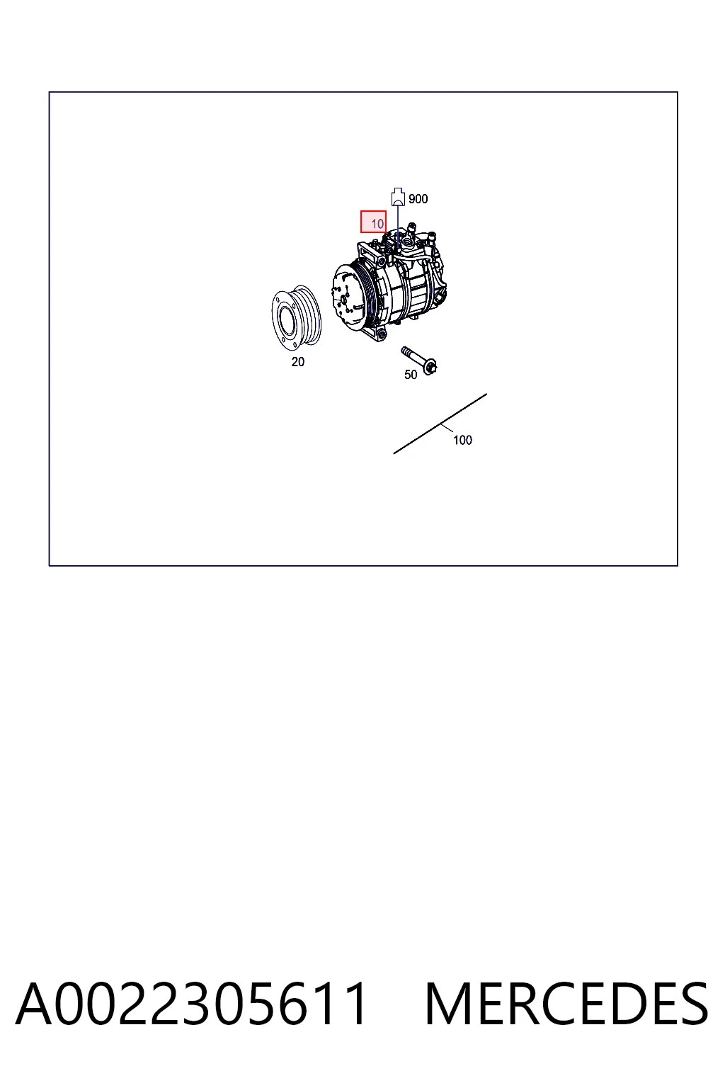A0022305611 Mercedes Компрессор хладагента