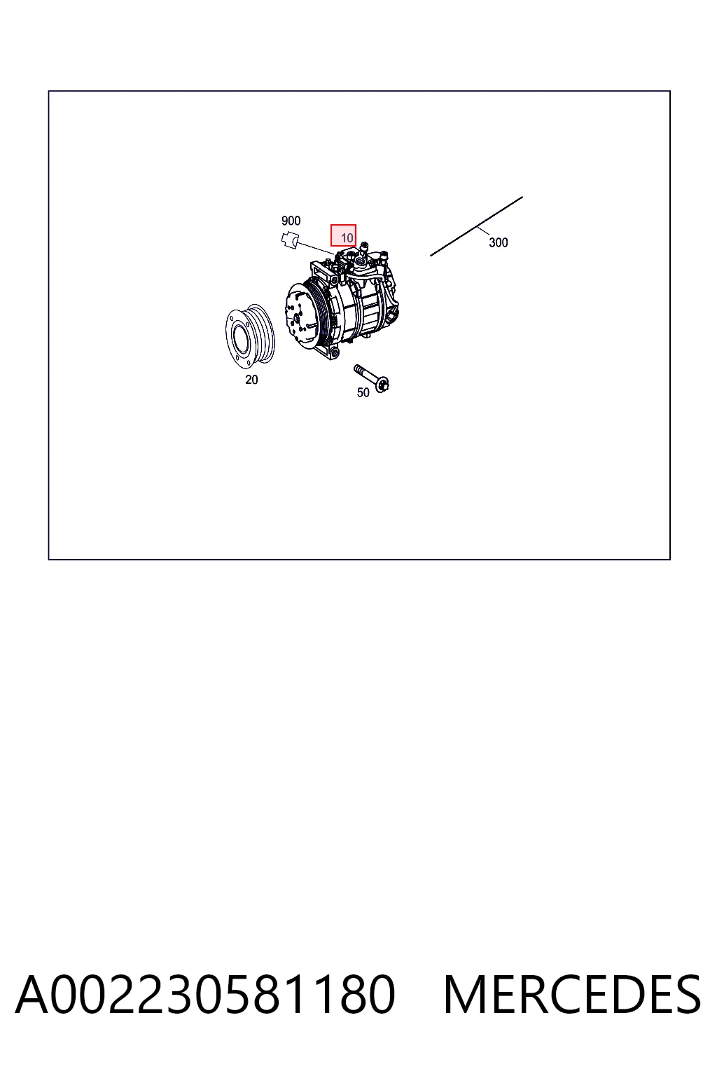 A002230581180 Mercedes Компрессор хладагента