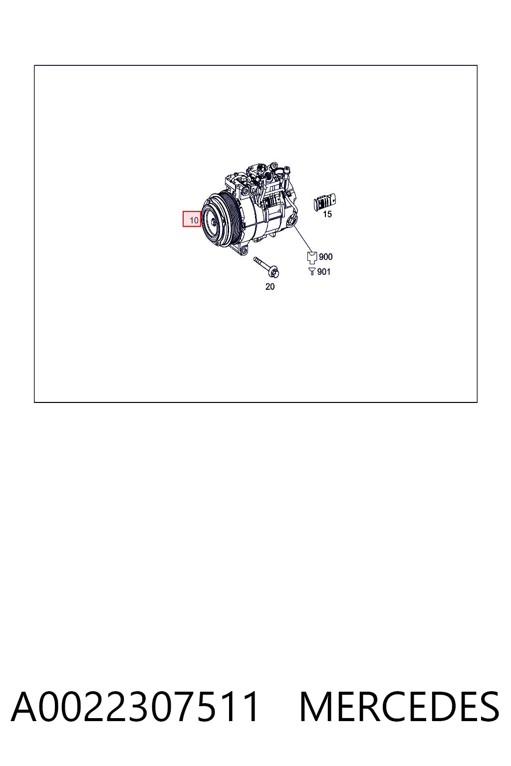 A0022307511 Mercedes Компрессор хладагента