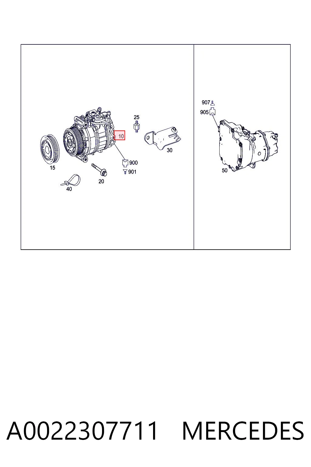 A0022307711 Mercedes Компрессор хладагента