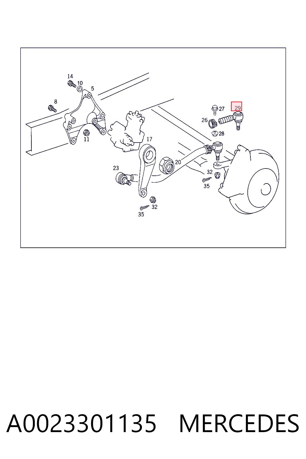 0003406242 Renault (RVI) Наконечник поперечной рулевой тяги