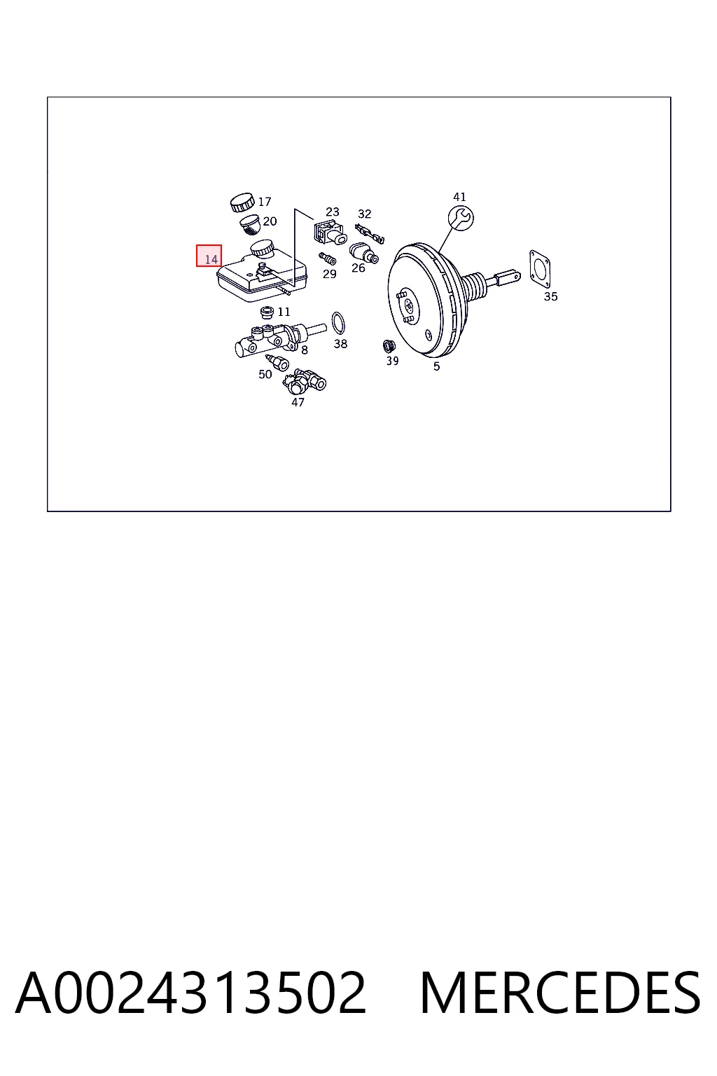 Бачок тормозной жидкости VAG A0024313502
