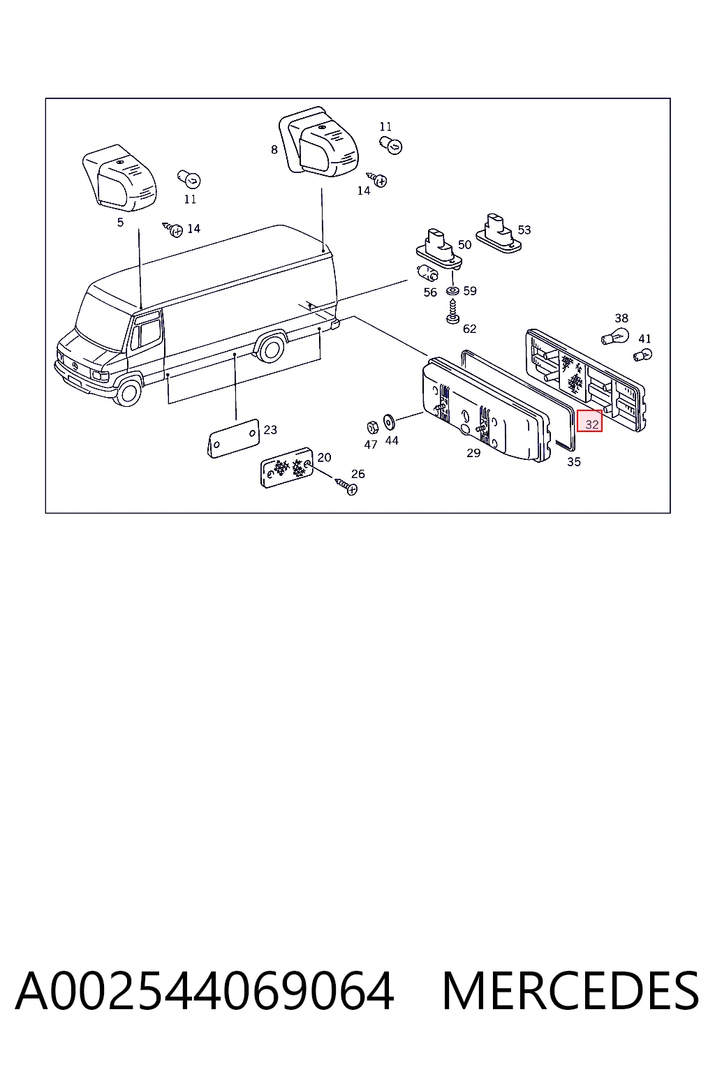 Стекло фонаря заднего левого DAF 0867564 цена, от 8.93 USD