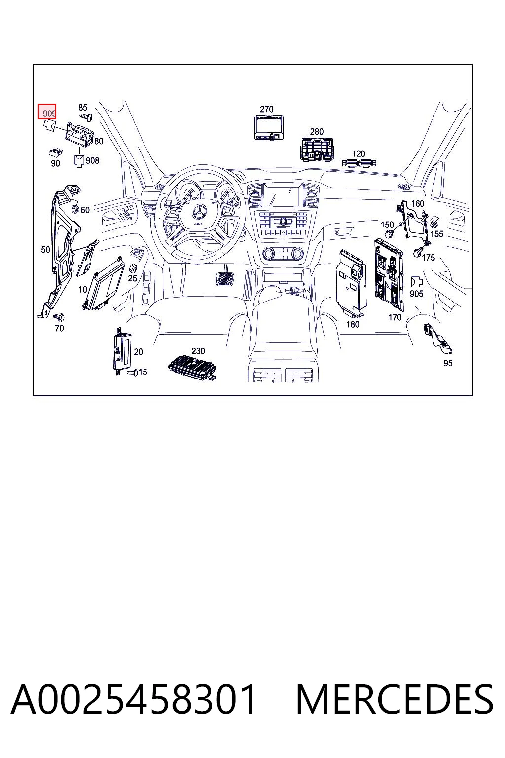 Коробка предохранителей Mercedes E седан (W212) (2009 - 2016) цена, от 6.33 USD