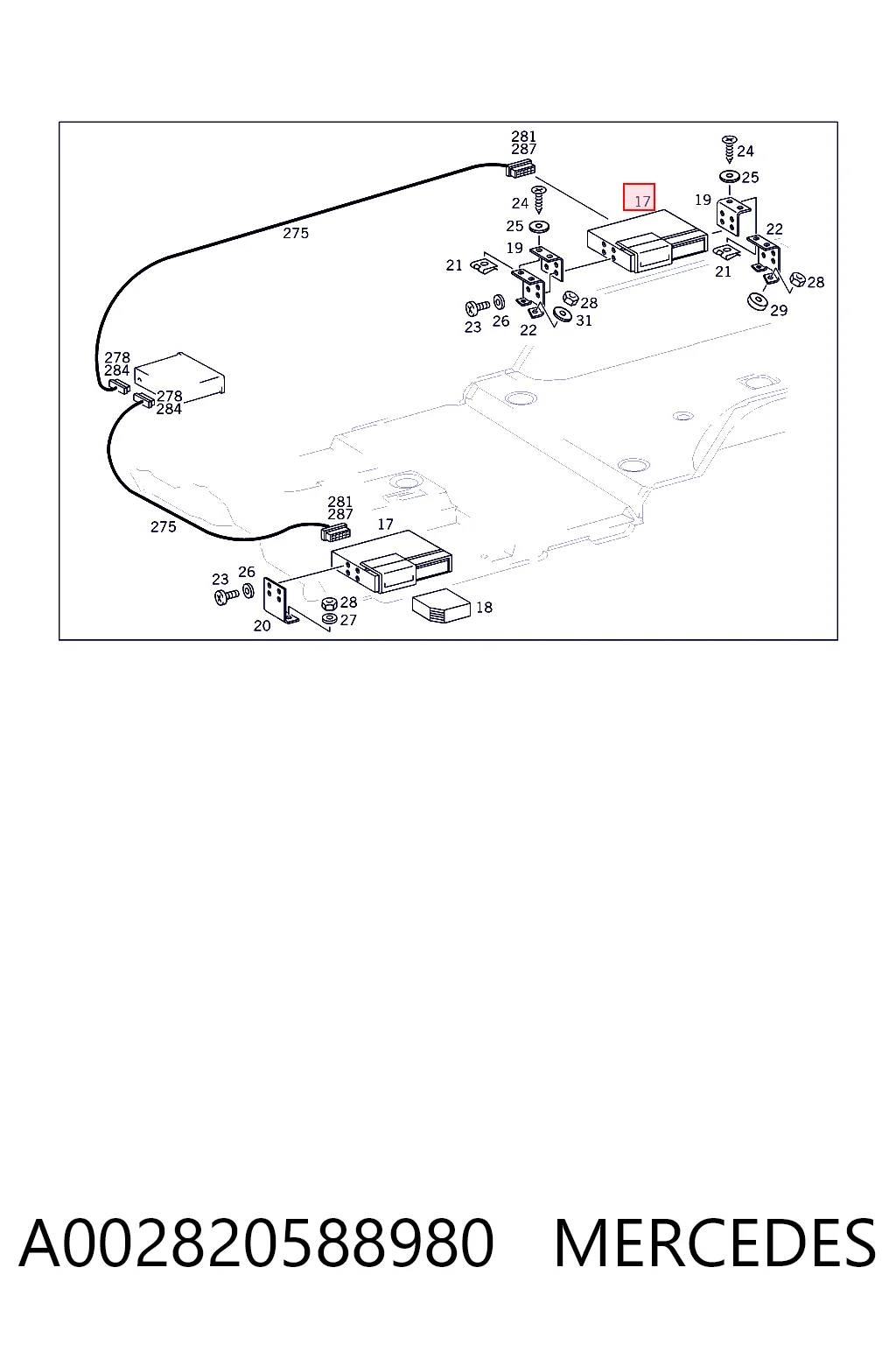Купить A002820598990 Mercedes 