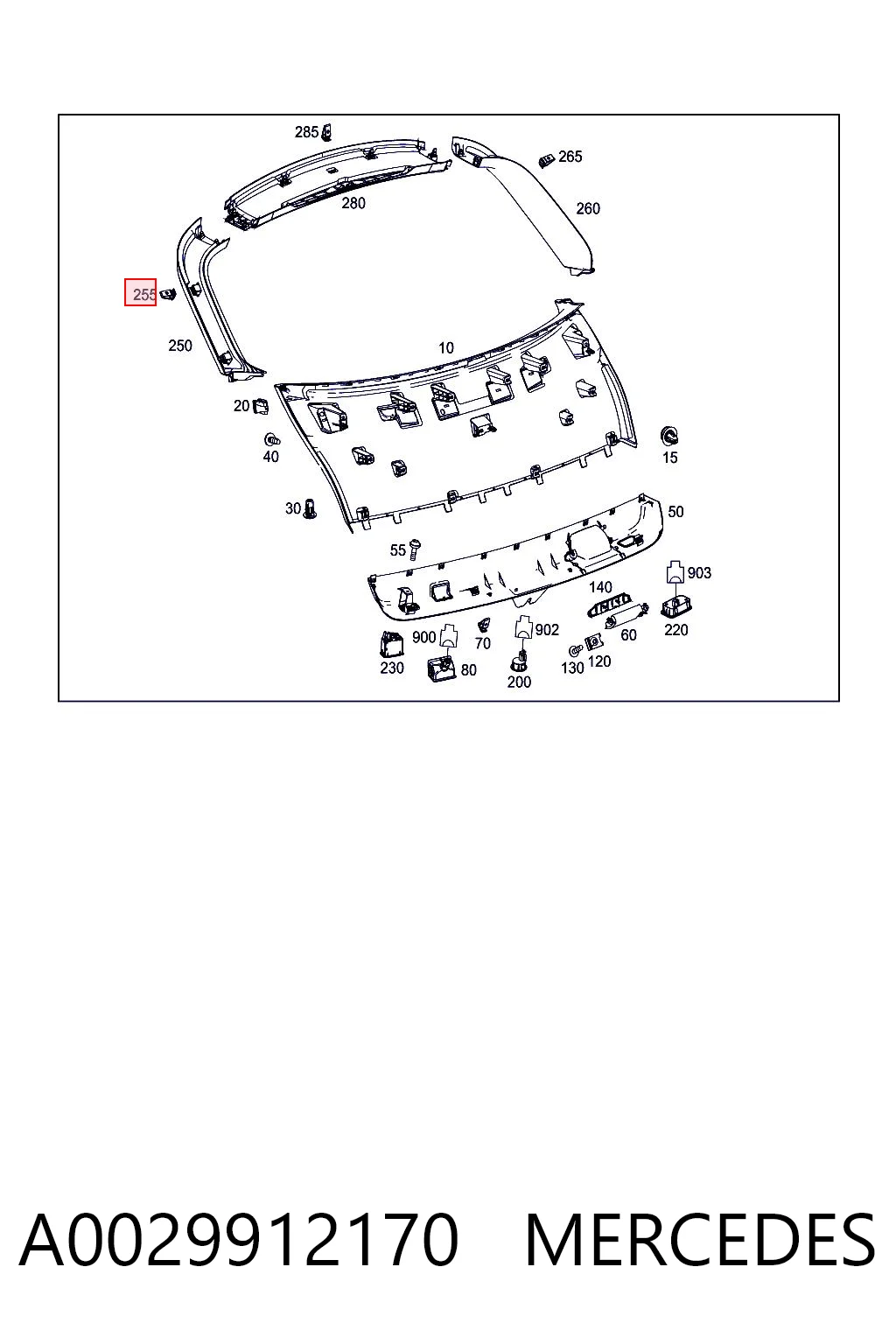 Купить 4B0867276A Bentley Пистон (клип) крепления обшивки крышки багажника