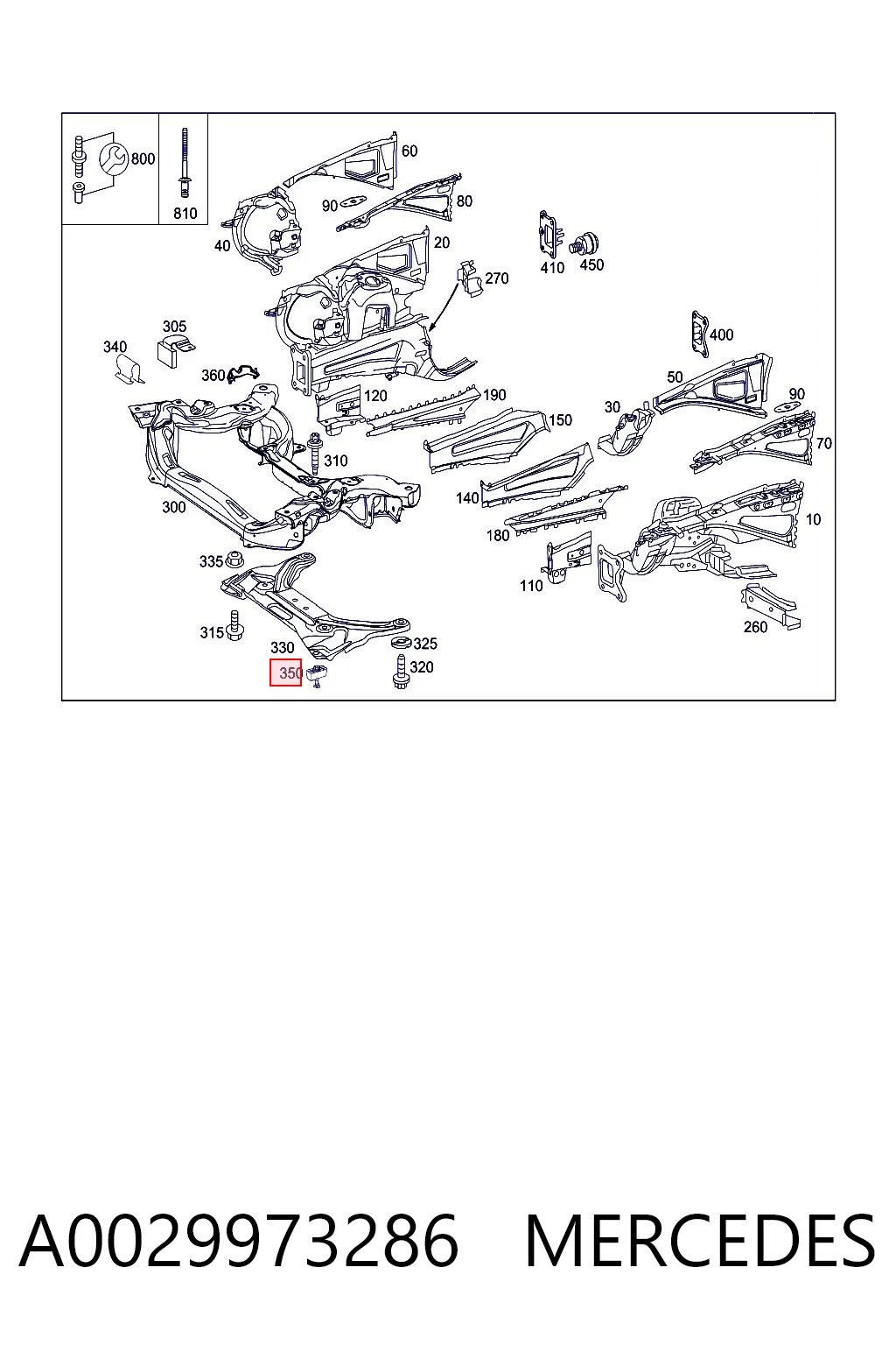 A0029973286 Mercedes Заглушка порога