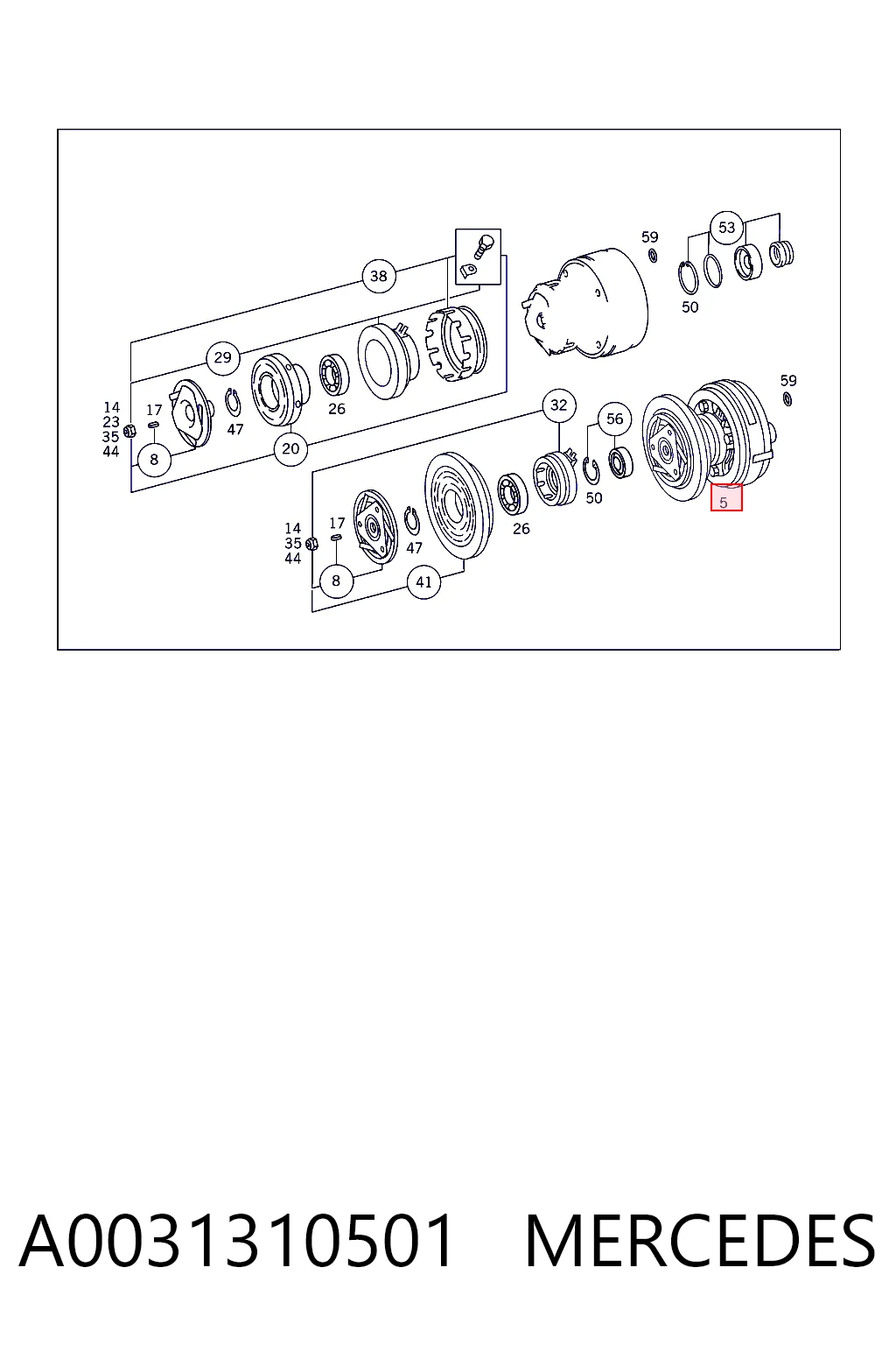 A0031310501 Mercedes Компрессор хладагента