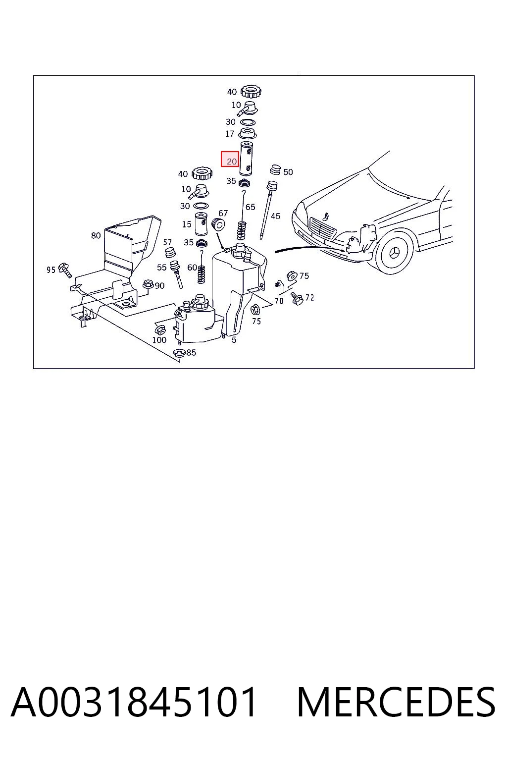 A0031845101 Mercedes Фильтр гидравлической системы