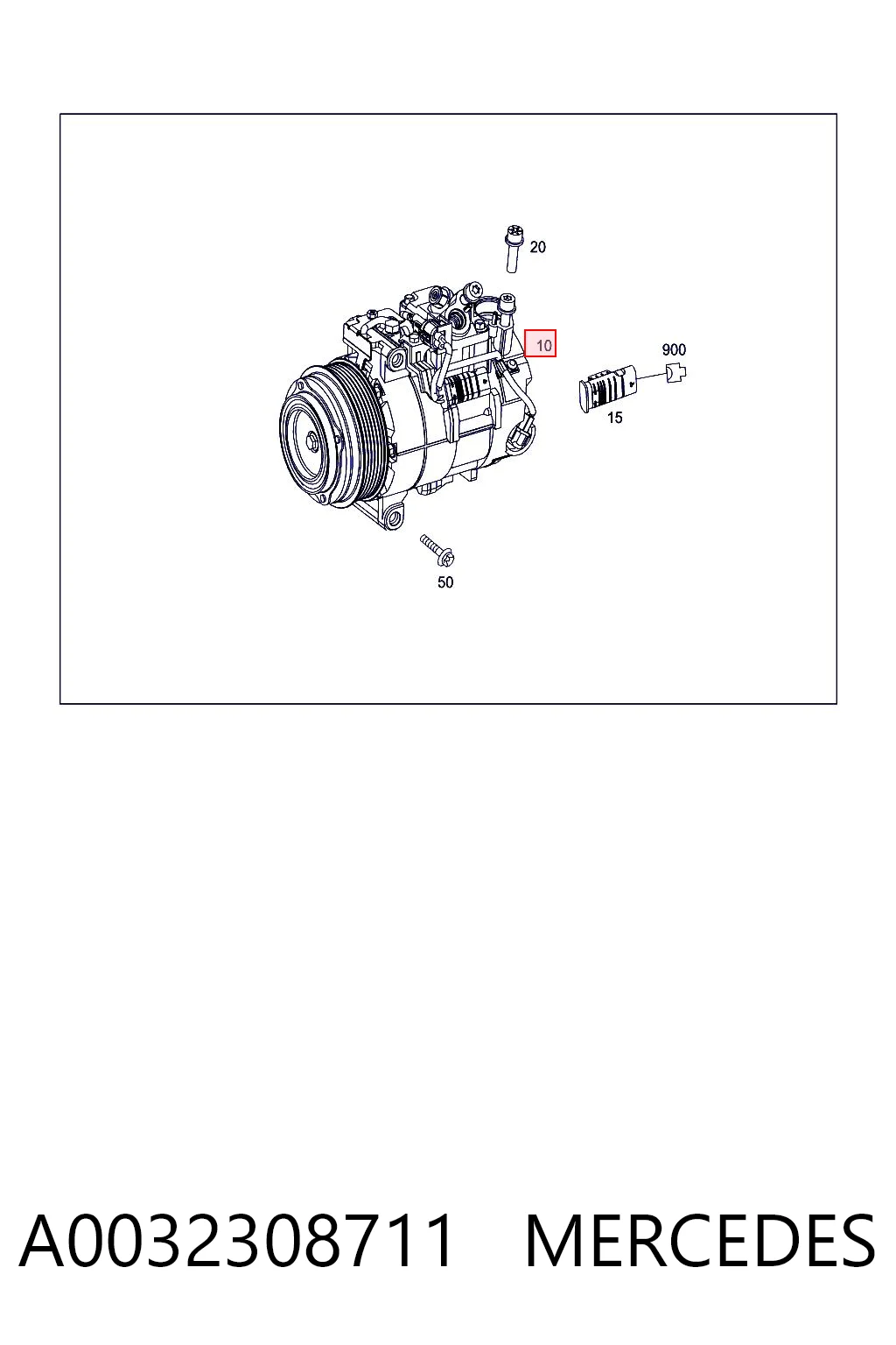 A0032308711 Mercedes Компрессор хладагента