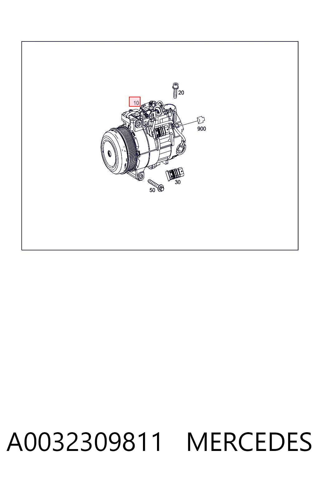 A0032309811 Mercedes Компрессор хладагента