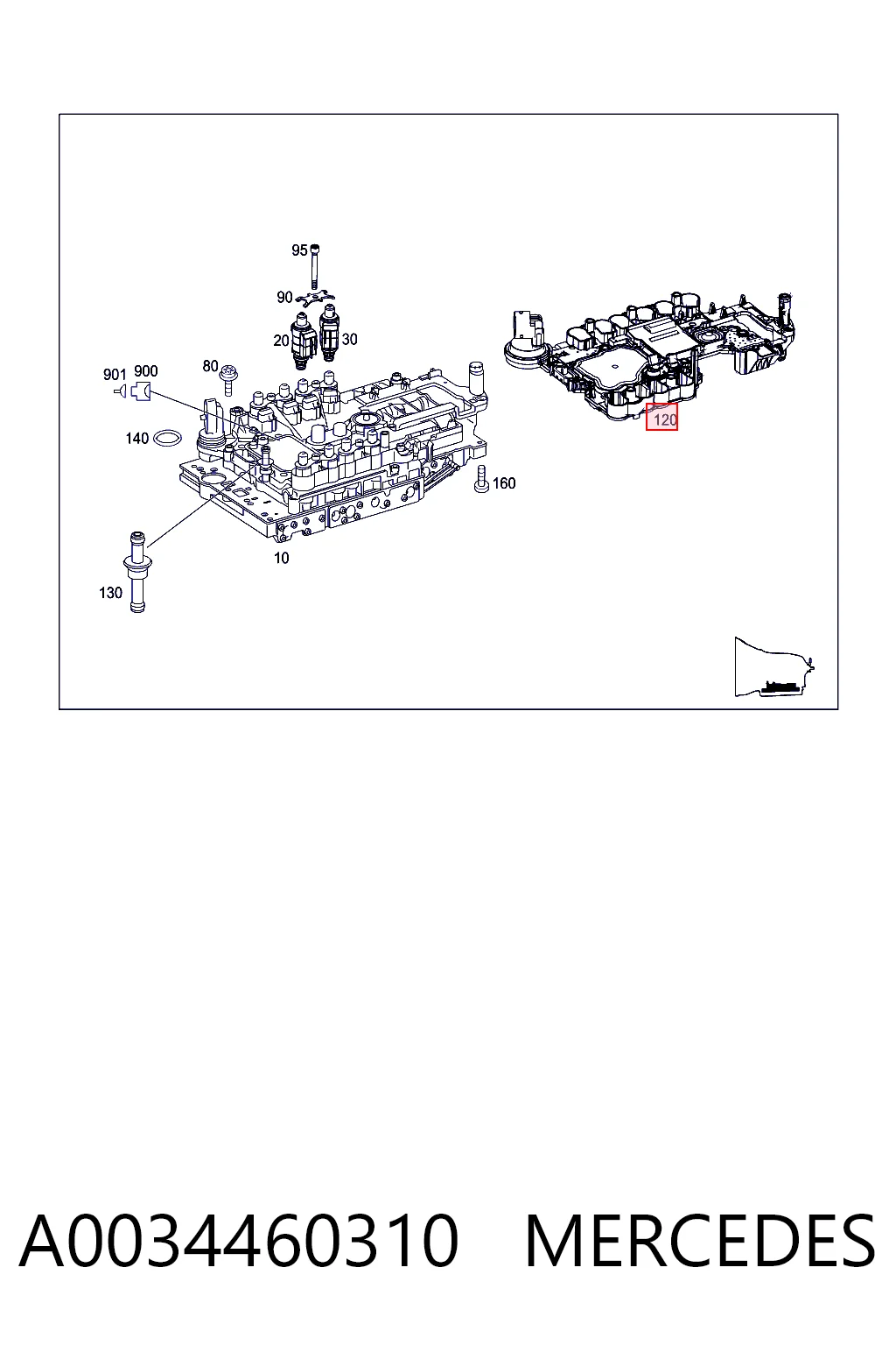 A0034460310 Mercedes Плата АКПП электронная