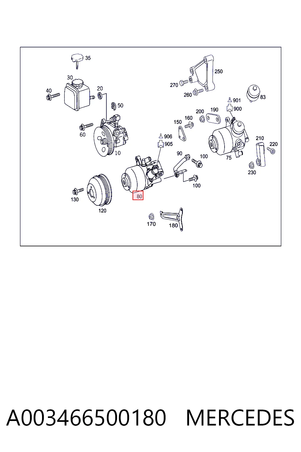 A003466500180 Mercedes ГУР руля