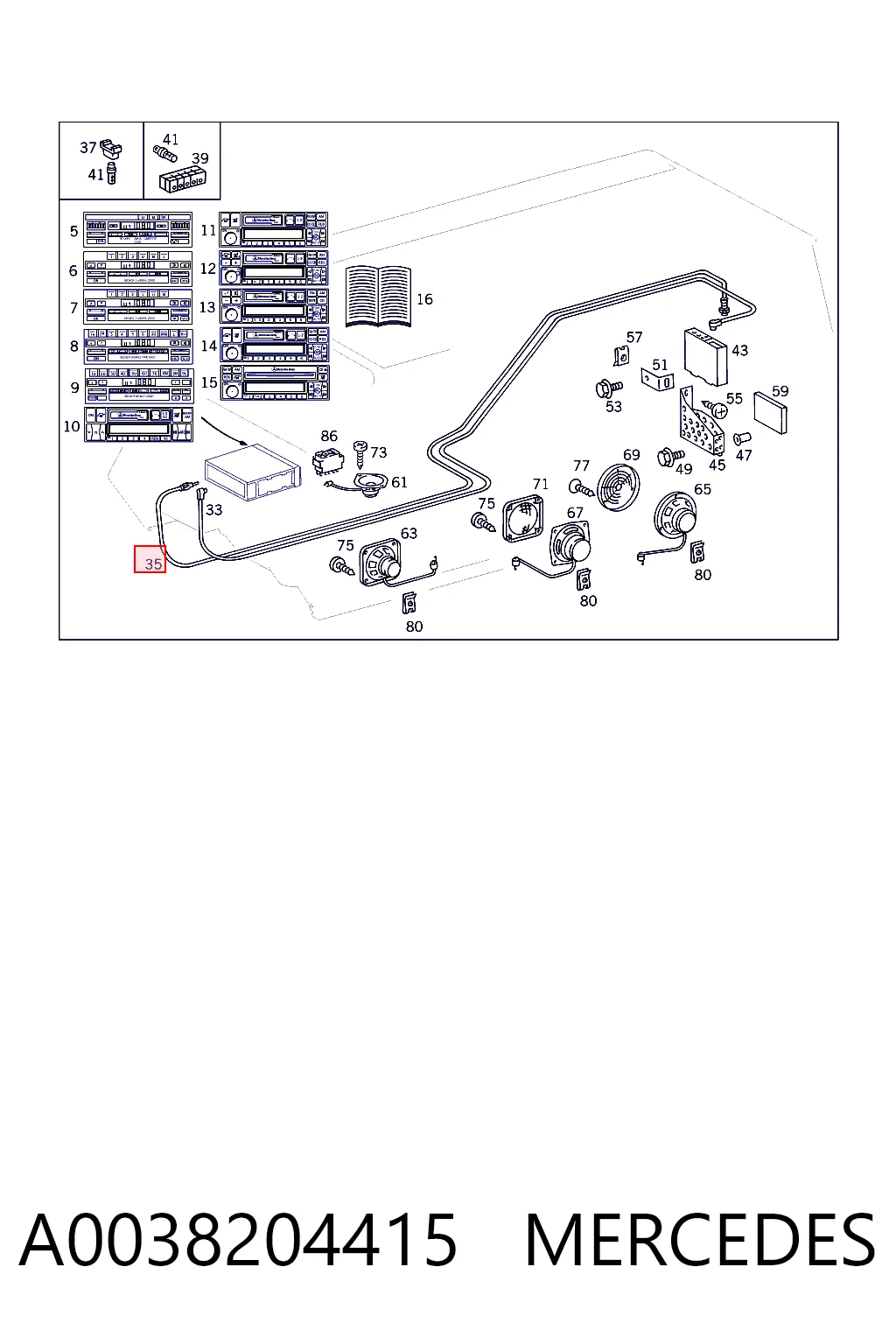 A0038204415 Mercedes
