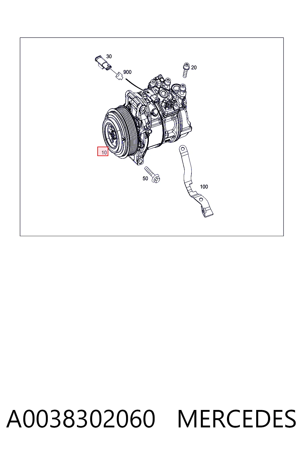 A0038302060 Mercedes Компрессор хладагента