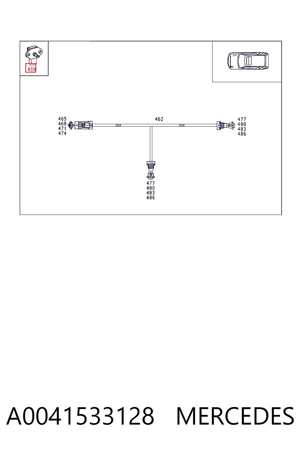 A0041533128 Mercedes Датчик давления воздуха