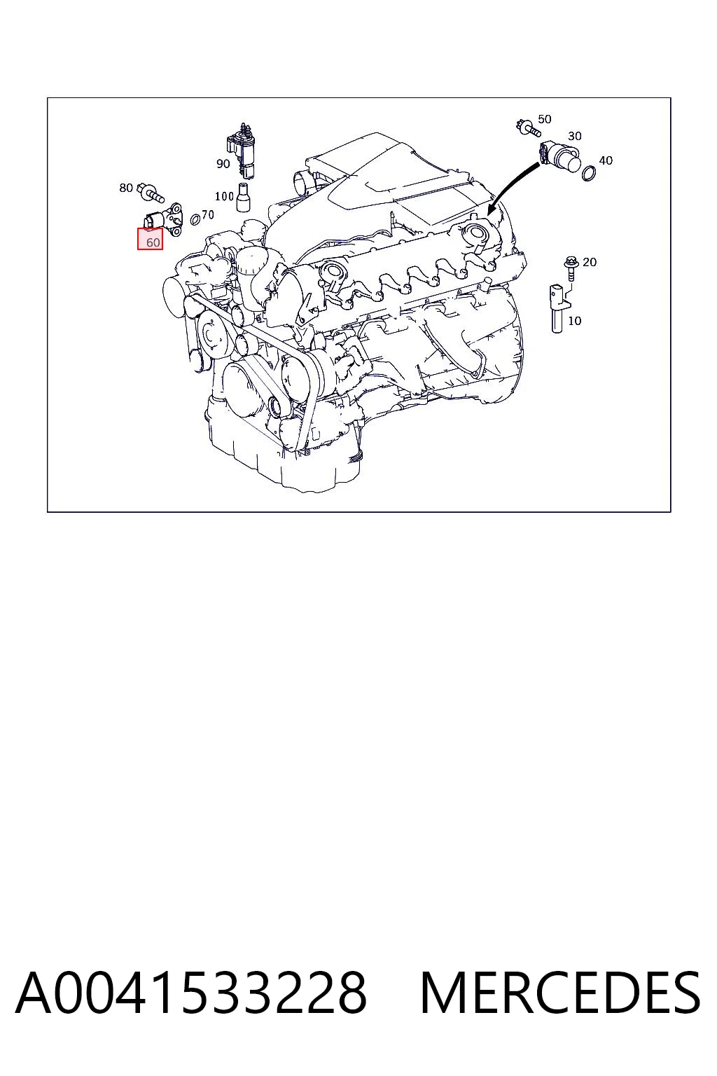 A0041533228 Mercedes Датчик давления воздуха