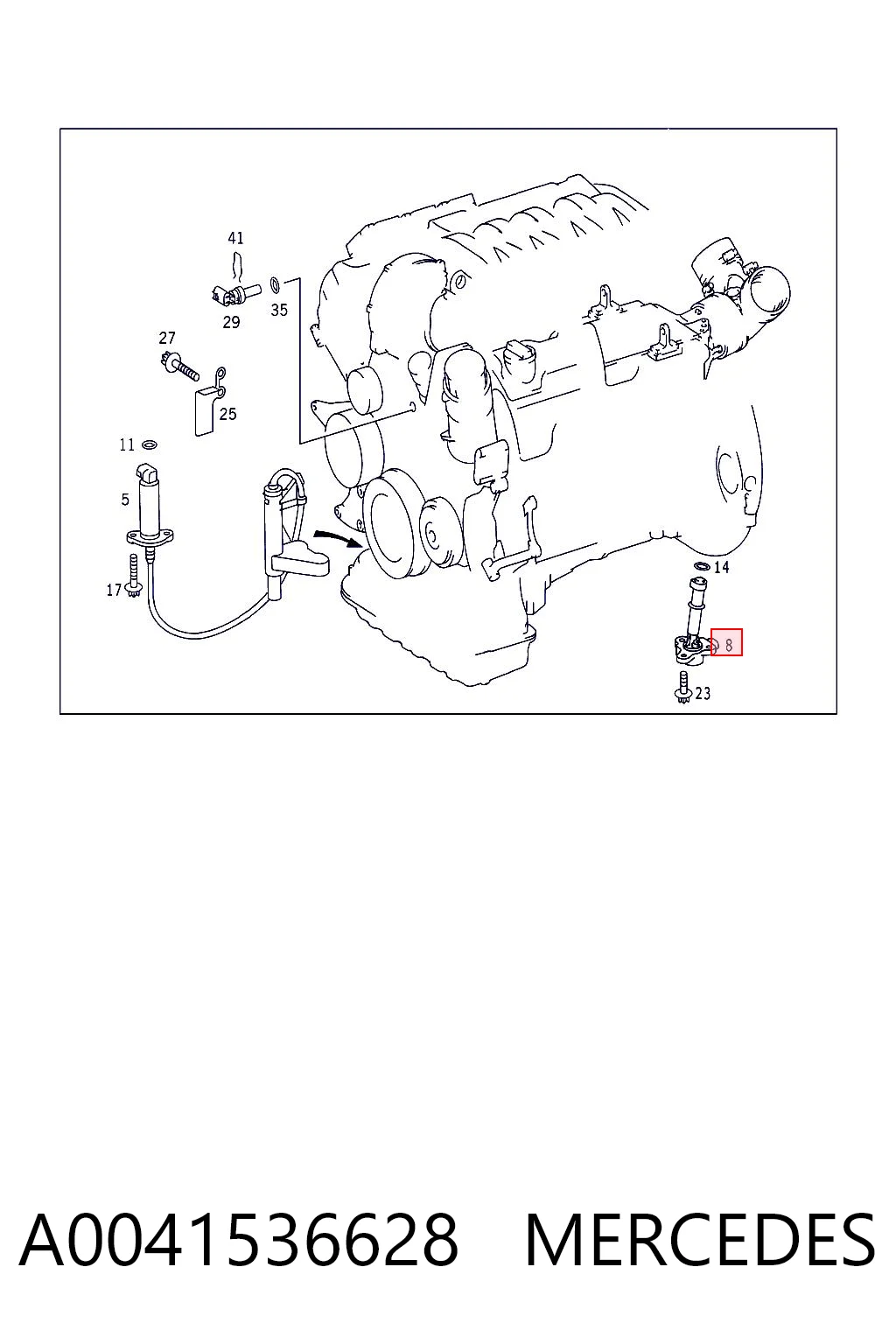 A0041536628 Mercedes Датчик уровня масла
