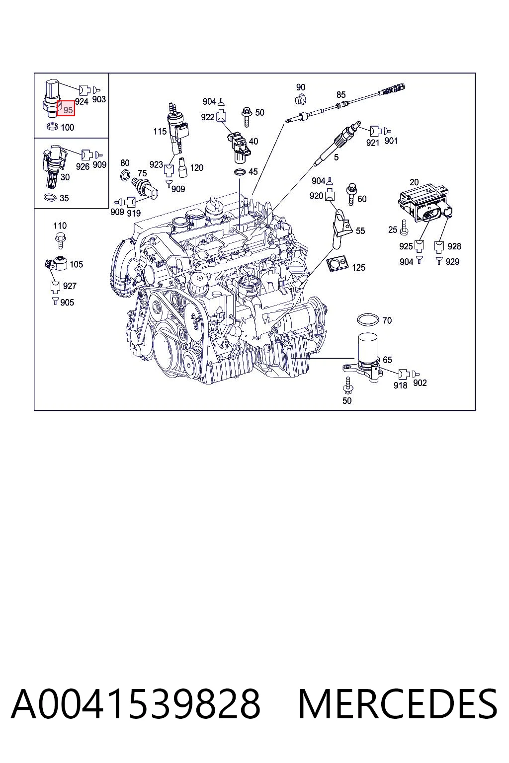A0041539828 Mercedes Датчик давления воздуха