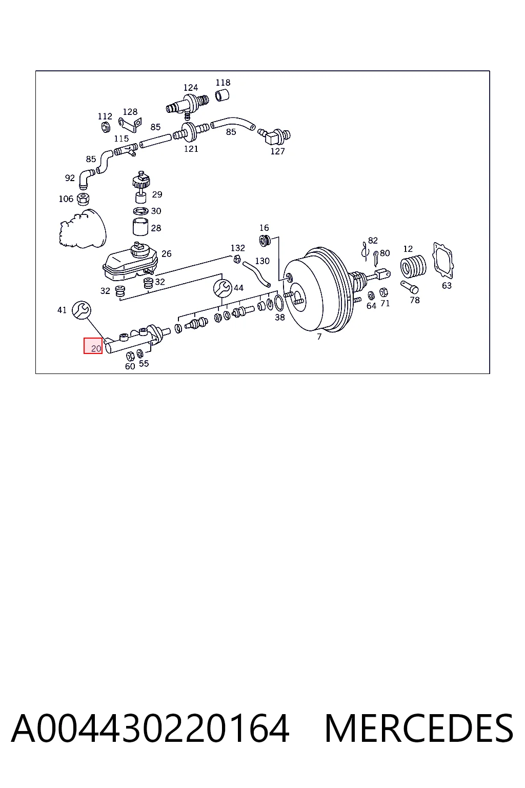  Главный тормозной цилиндр Mercedes Benz Truck TRUCK T1/TN 