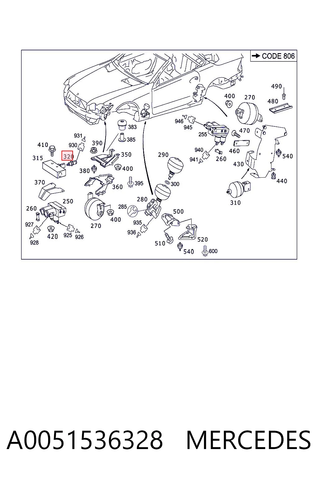 A0051536328 Mercedes Датчик температуры топлива
