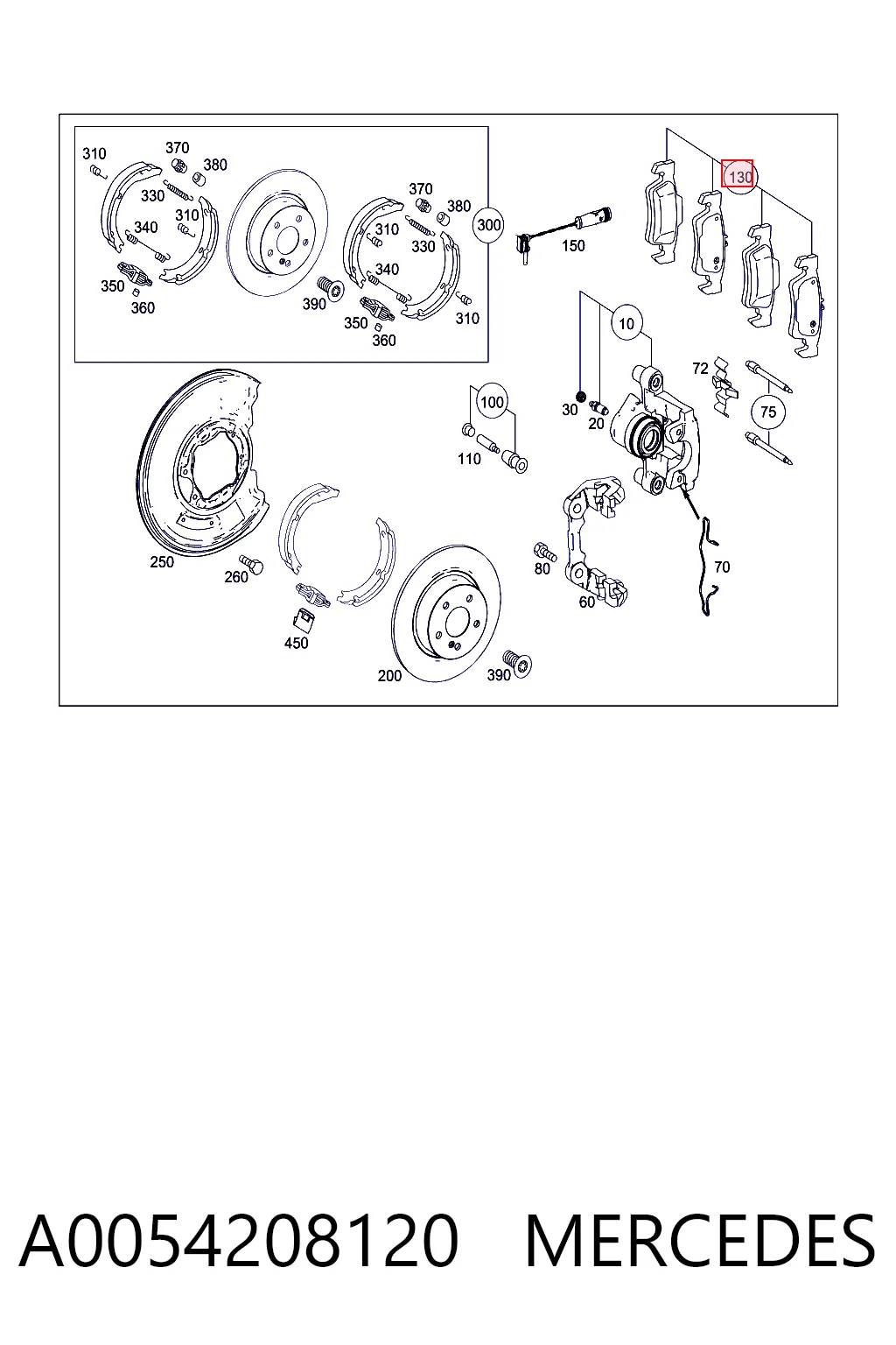 A0054208120 Mercedes Колодки тормозные дисковые комплект