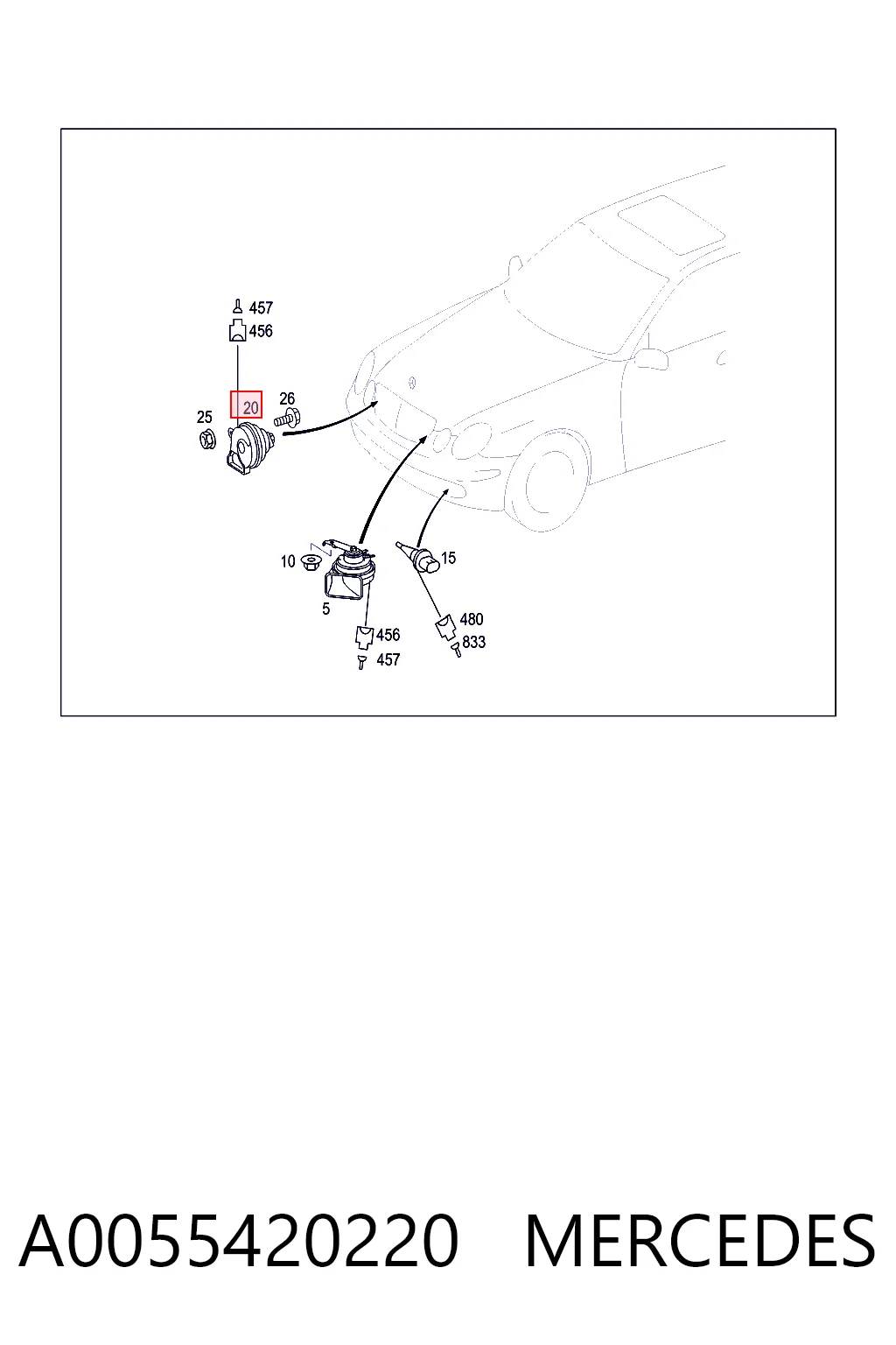 Клаксон на Audi A6 C5 4B2, 4B4