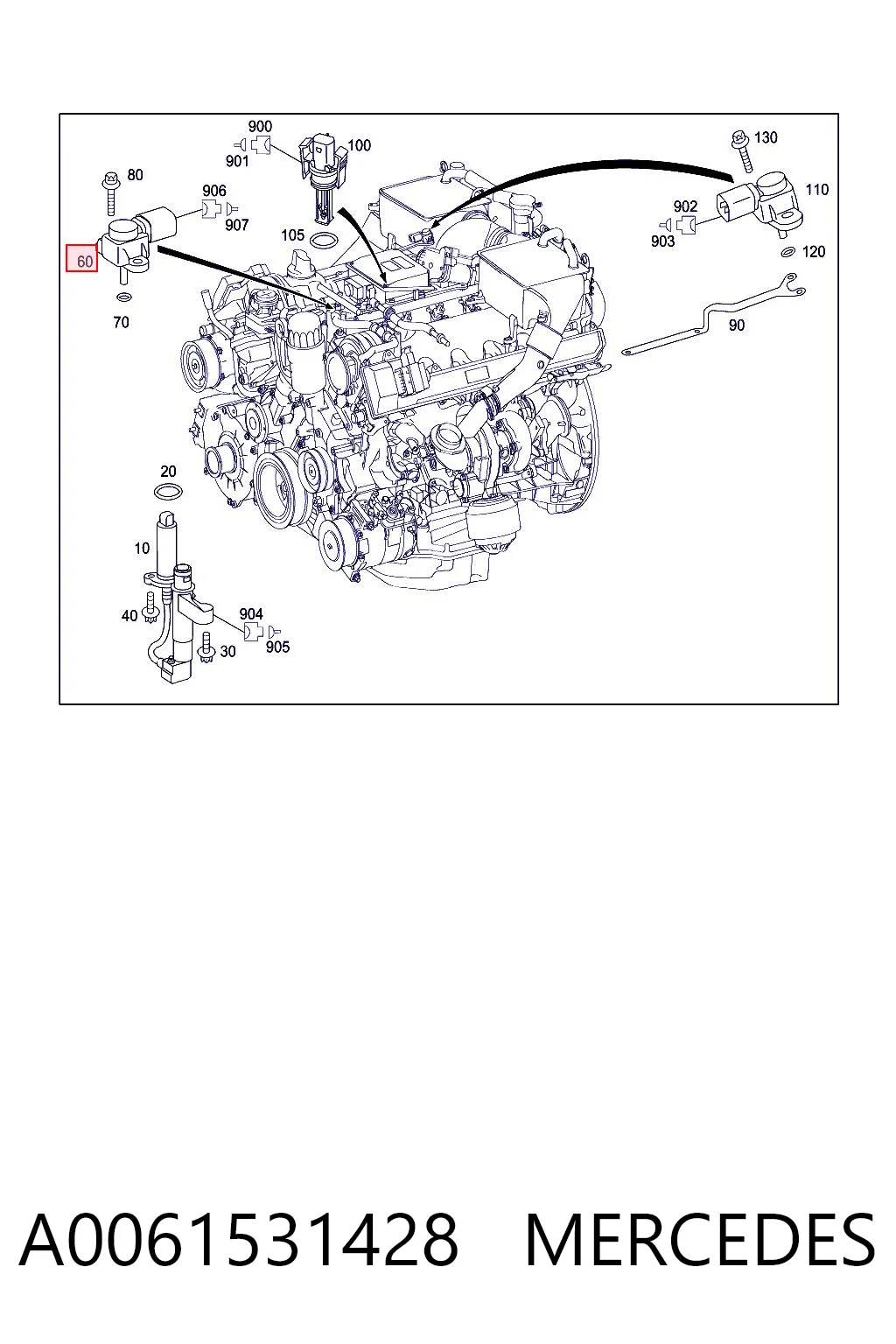 A0061531428 Mercedes Датчик давления воздуха