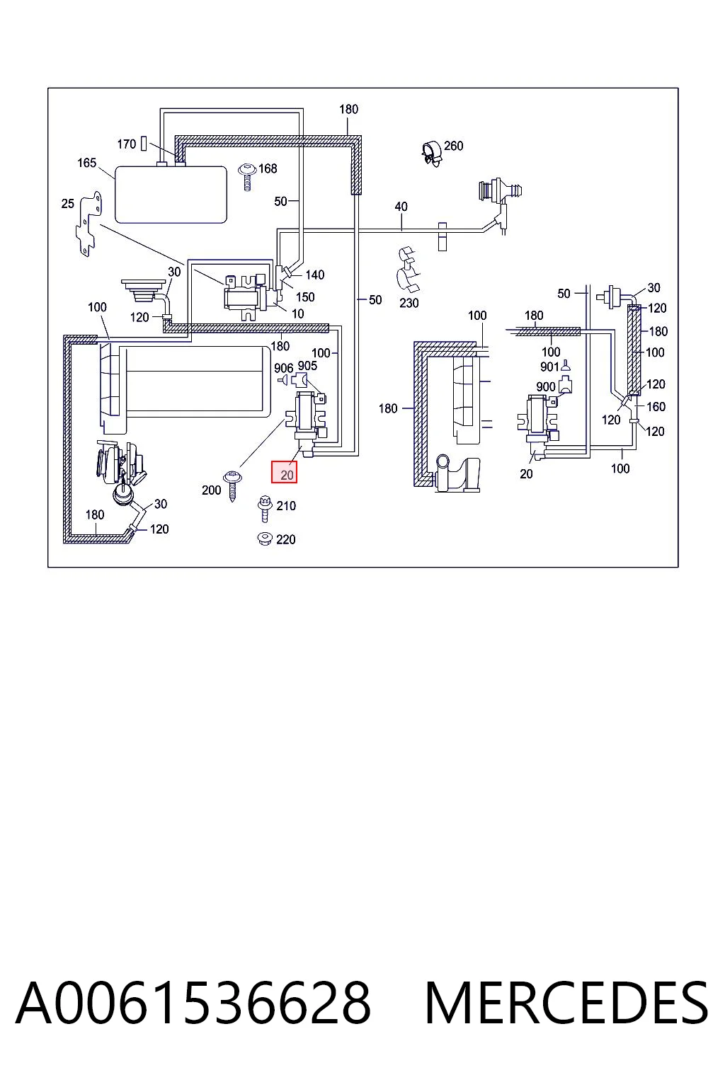 A0061536628 Mercedes Соленоид давления наддува
