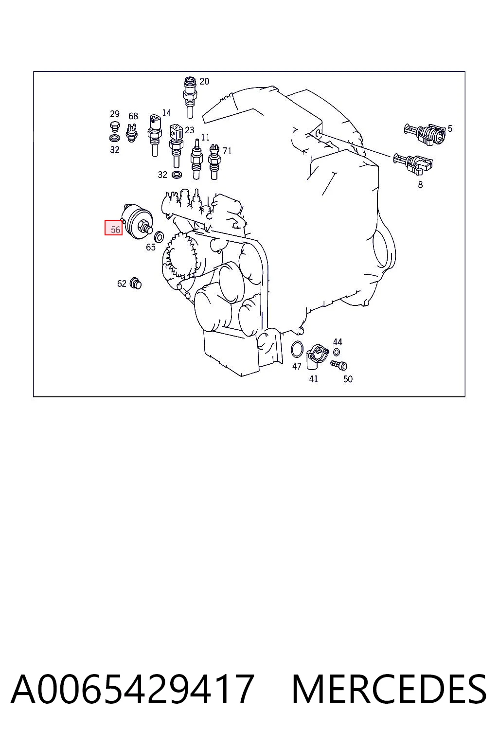A0065429417 Mercedes Датчик указателя давления масла