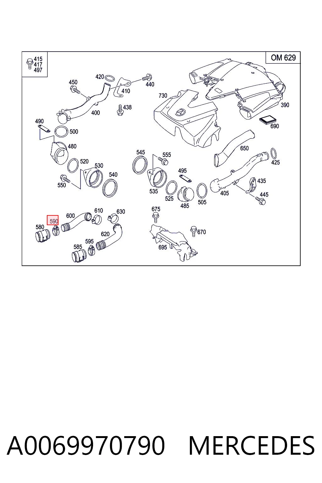 Хомут пружинный A916026045000 Mercedes
