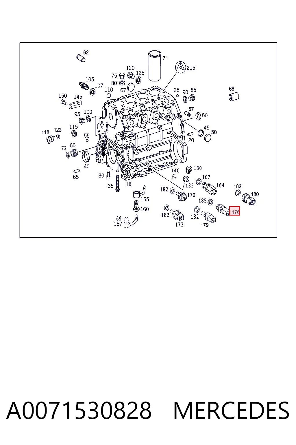 A0071530828 Mercedes Датчик указателя давления масла