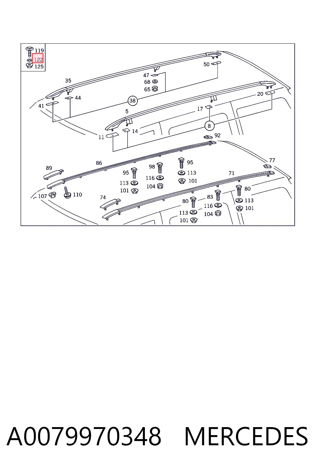 A0079970348 Mercedes Кольцо уплотнительное топливной трубки