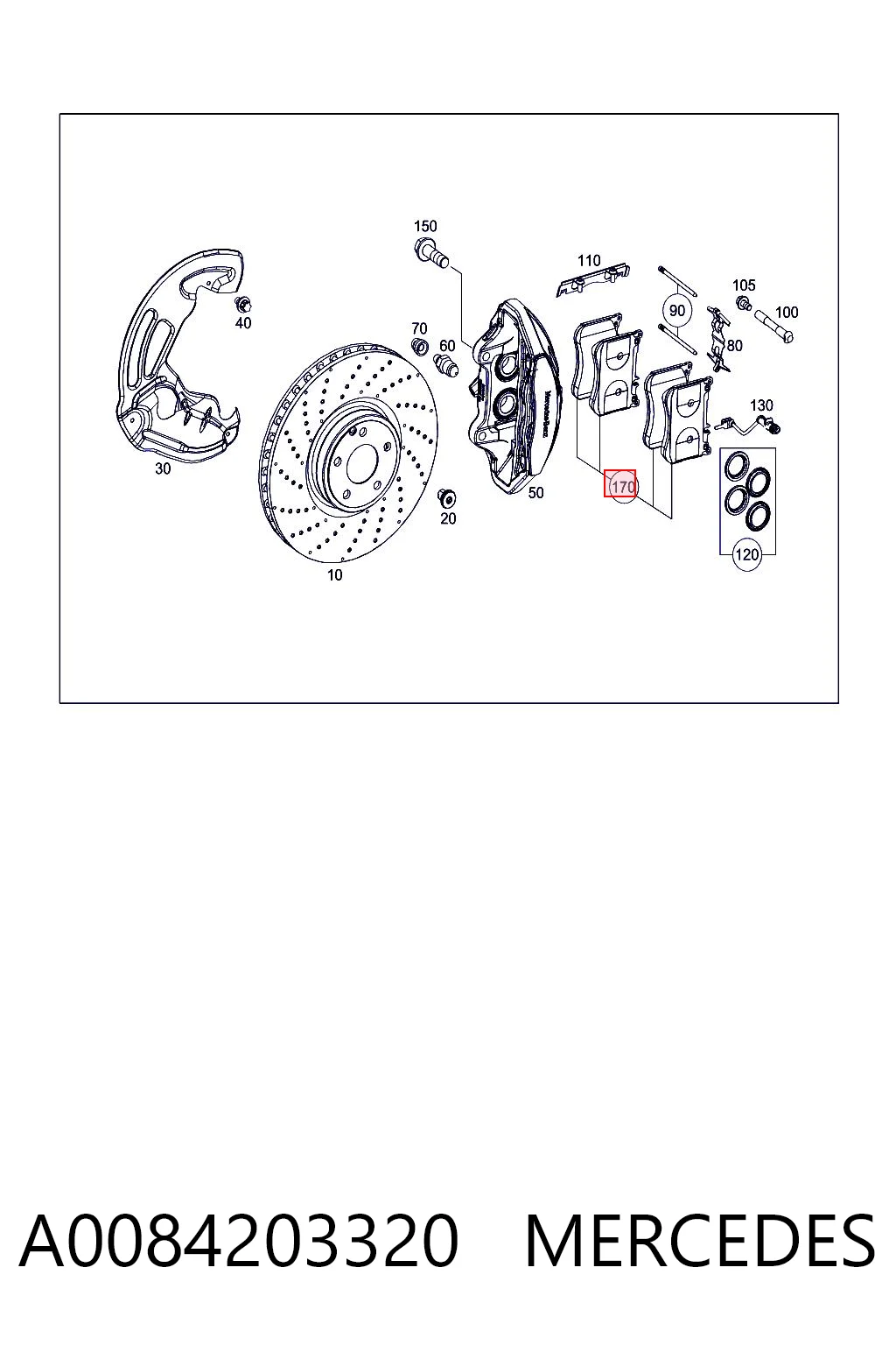 A0084203320 Mercedes Колодки передние