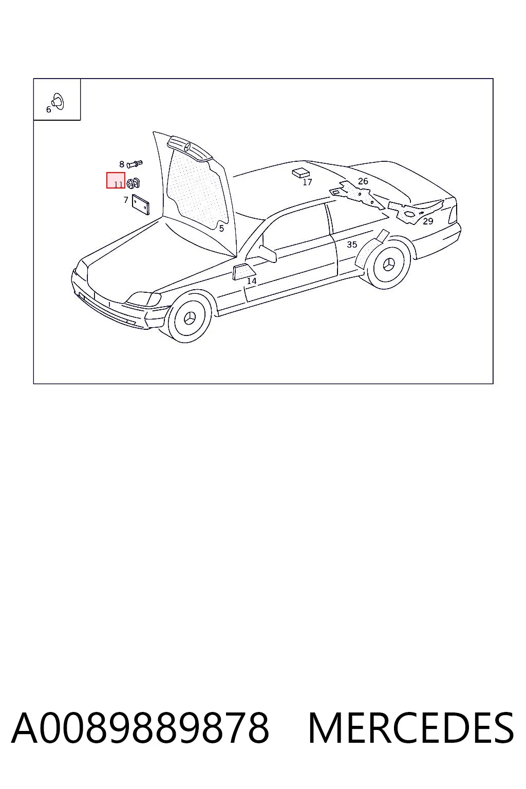 A0089889878 Mercedes 