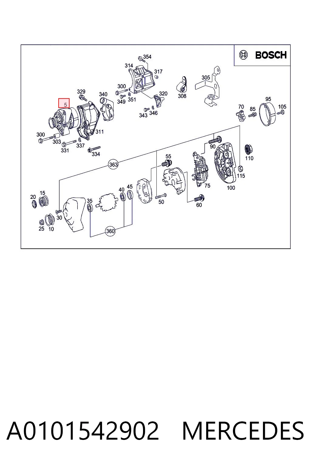 A0101542902 Mercedes Генератор автомобильный