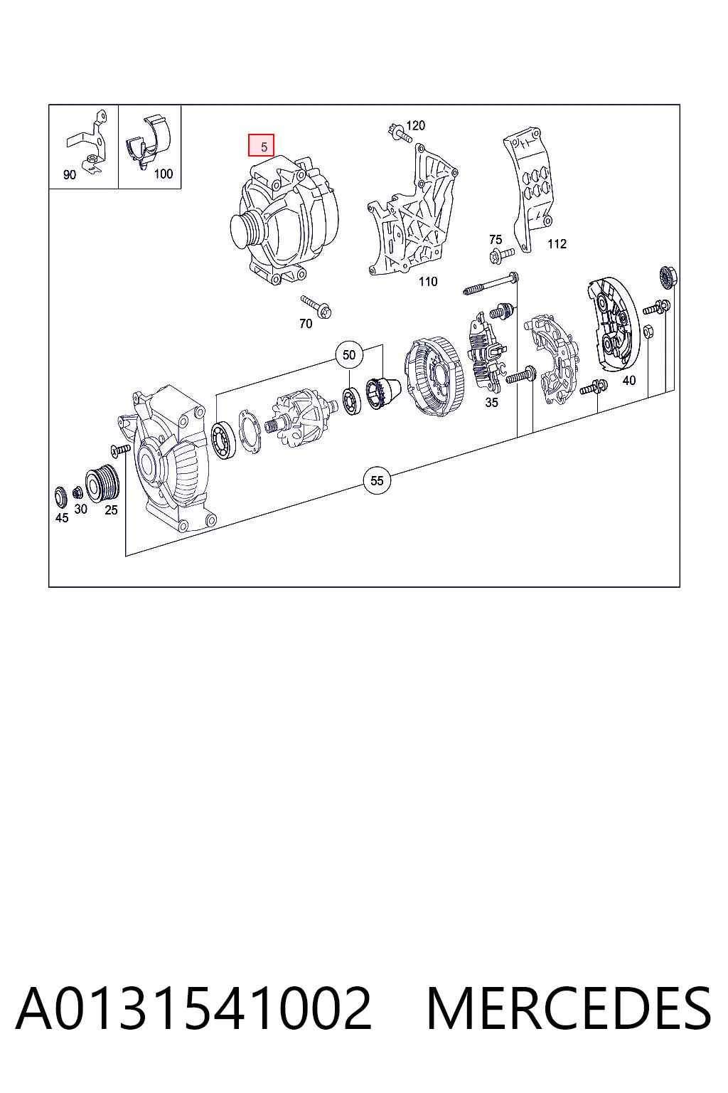 A0131541002 Mercedes Генератор автомобильный