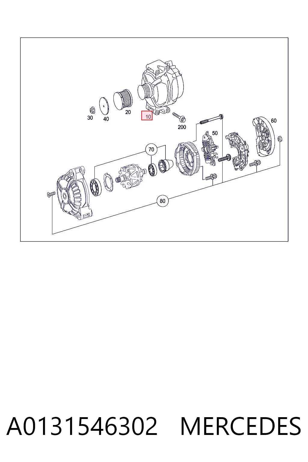 Генератор MERCEDES A0131546302