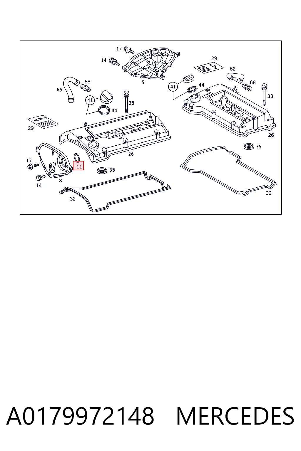 A0179972148 Mercedes Ремкомплект помпы воды