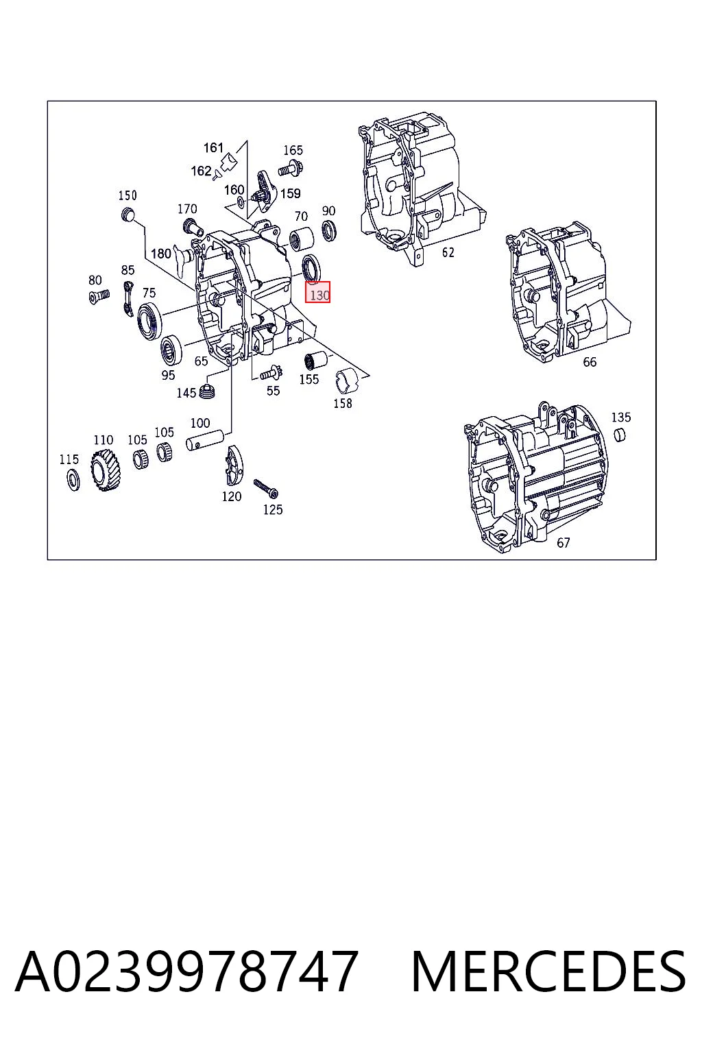 A0239978747 Mercedes Сальник АКПП/КПП (выходного/вторичного вала)