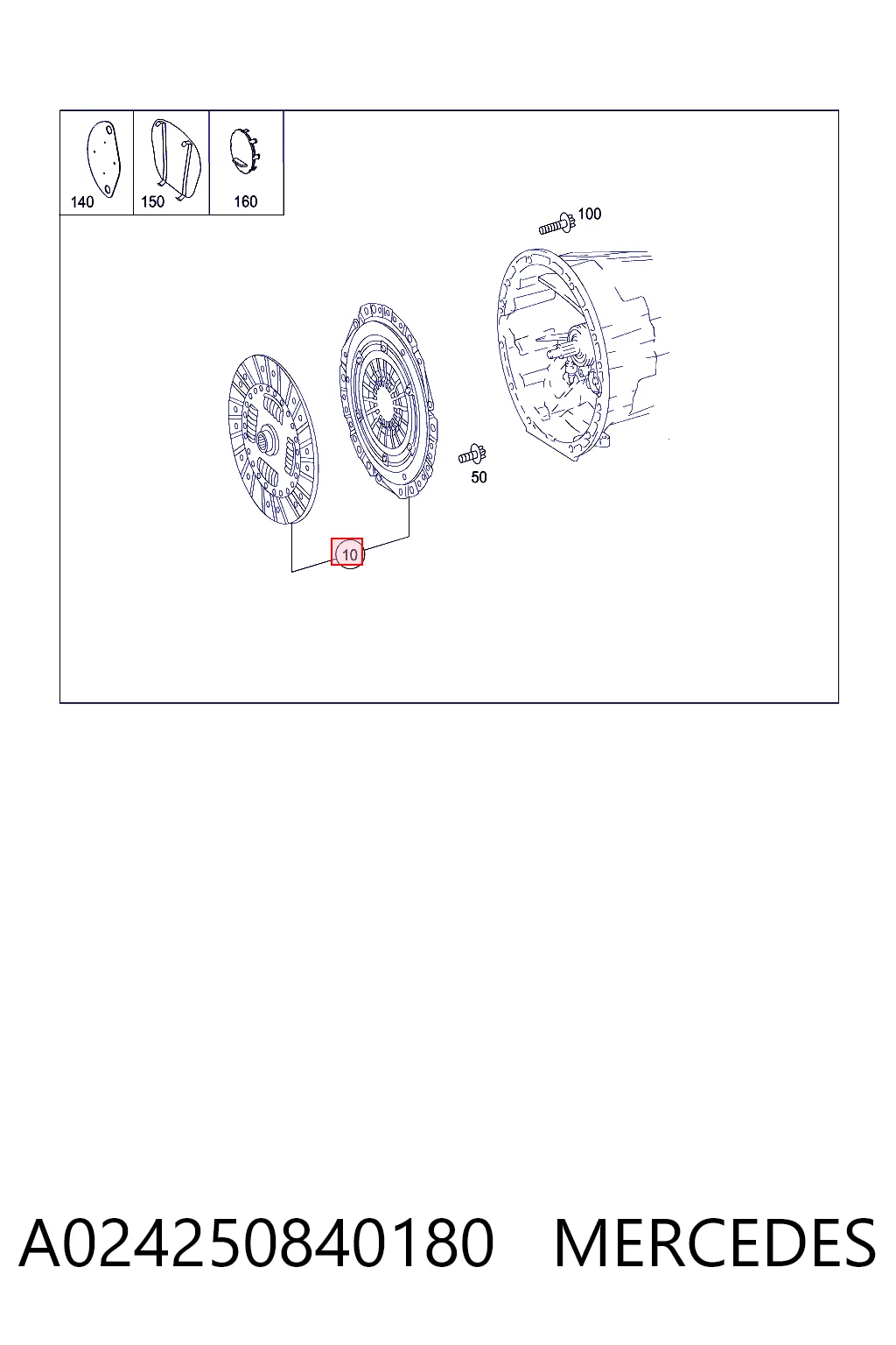 Комплект сцепления (3 части) Mercedes E седан (W212) (2009 - 2016) цена, от 336.36 USD