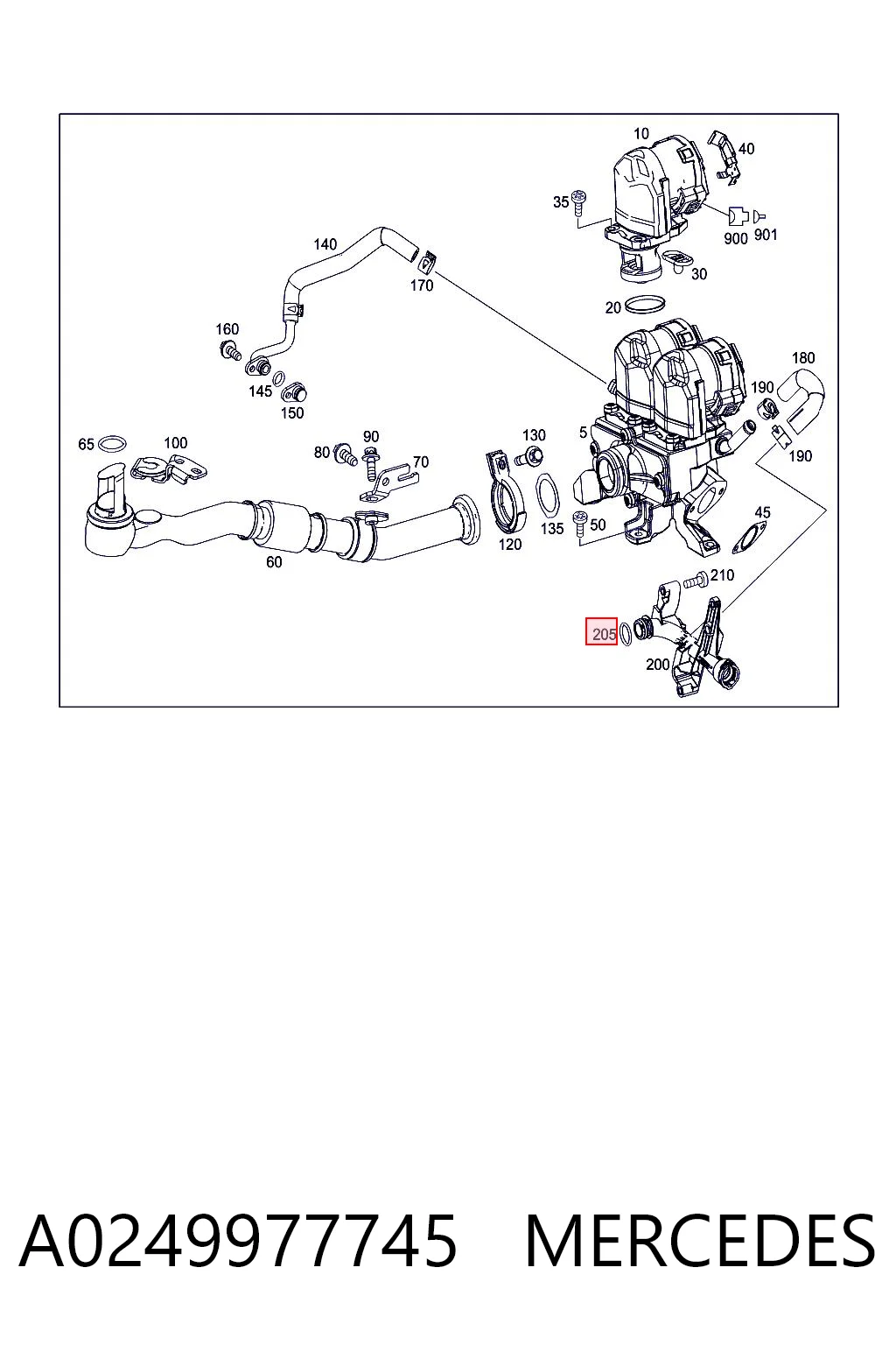 A0249977745 Mercedes Прокладка водяного насоса