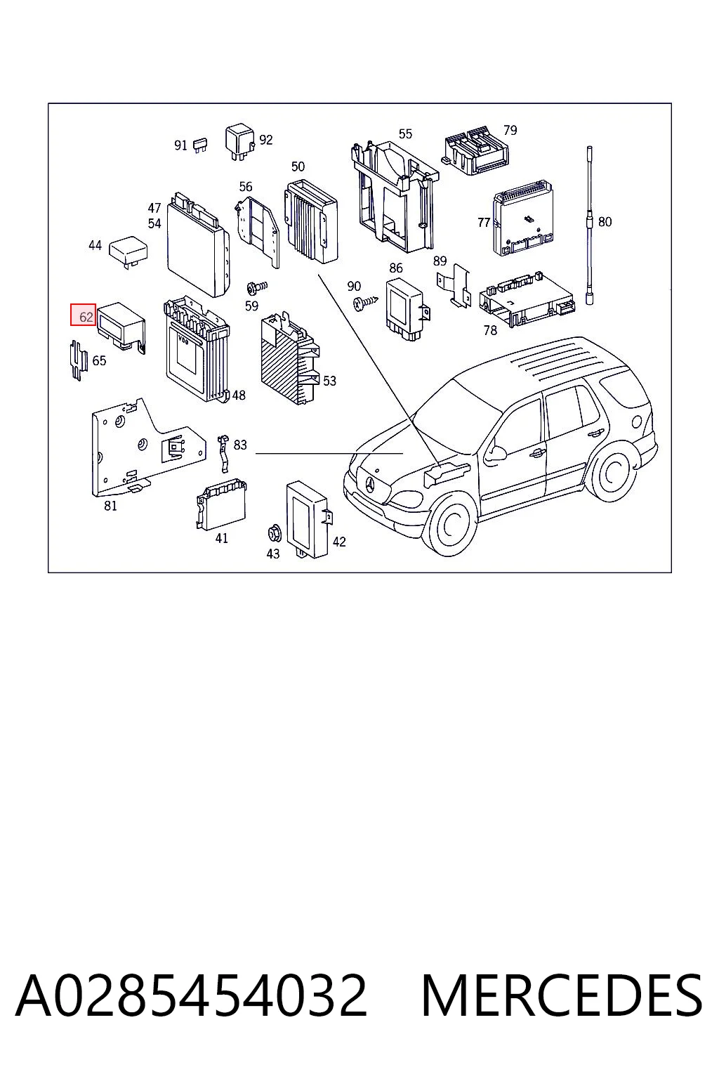 A0285454032 Mercedes Реле свечей накала