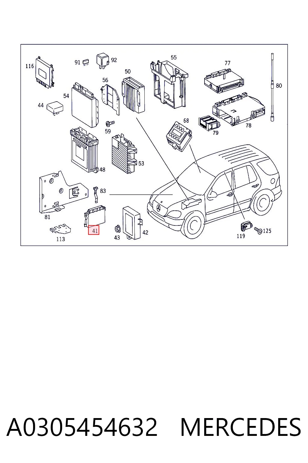 A0305454632 Mercedes Регулятор оборотов вентилятора охлаждения (блок управления)