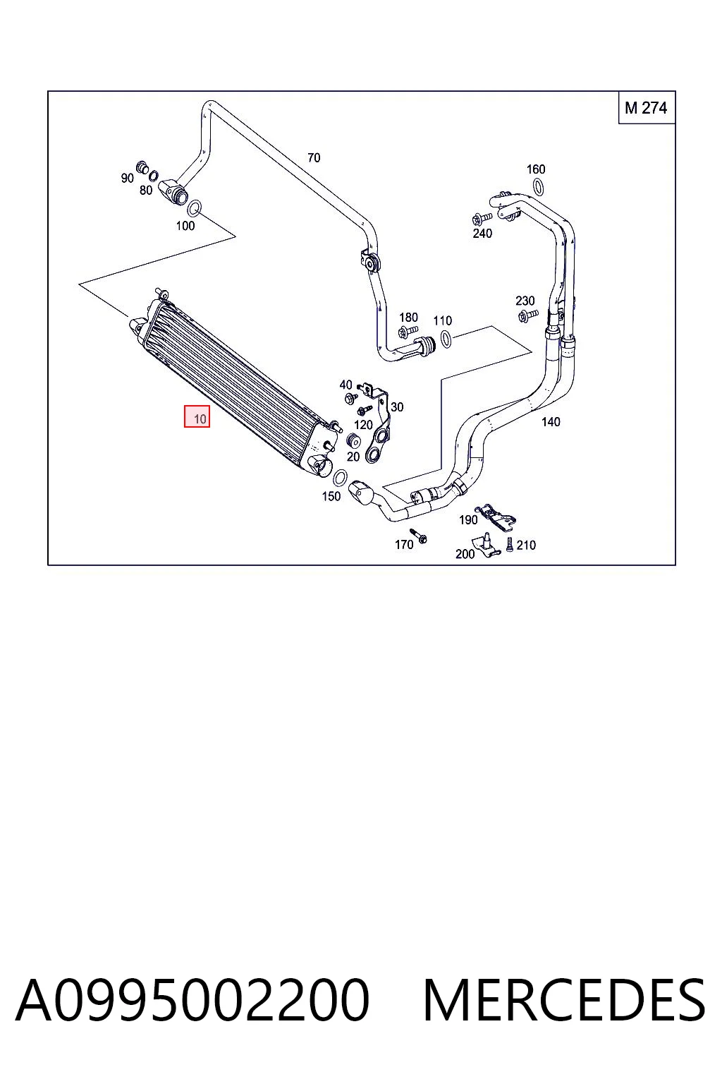 A0995002200 Mercedes Радиатор АКПП