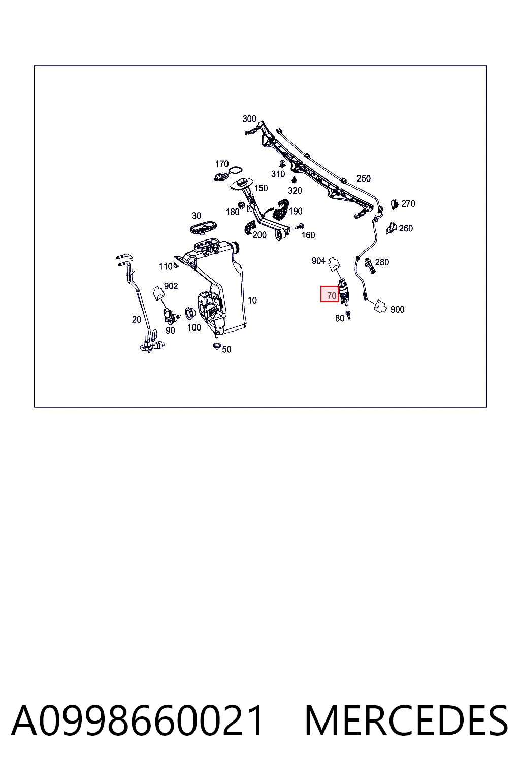 A0998660021 Mercedes Двигатель омывателя стекла передний/задний