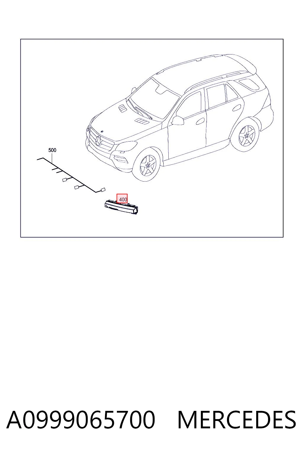 A0999065700 Mercedes Фара дневного света, левая